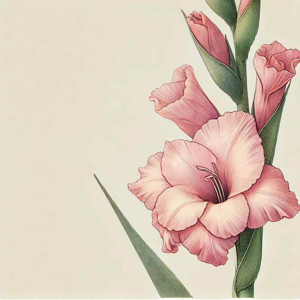 Pink Gladioli Stems