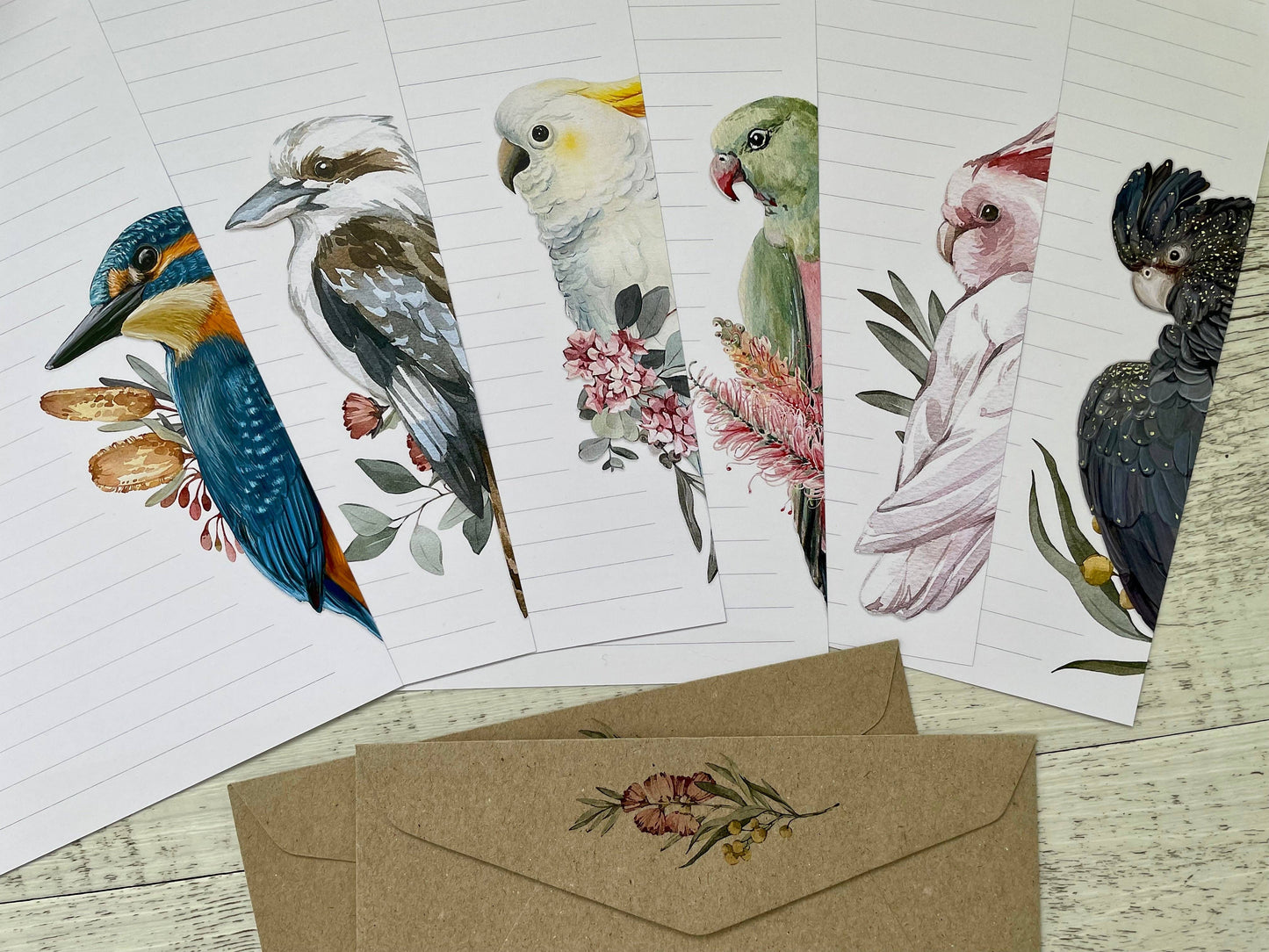 Australian Birds Profile Letter Writing Paper Set