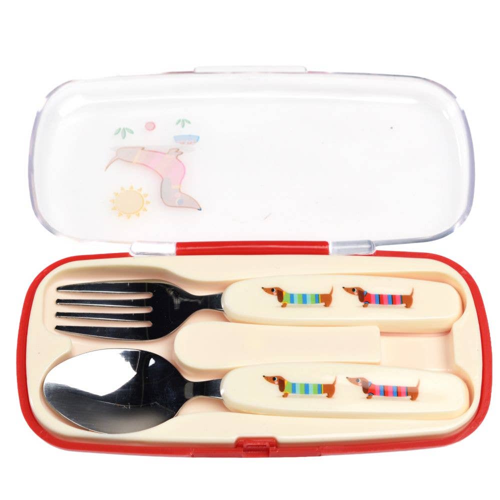 Rex London Child Cutlery Set - Sausage Dog