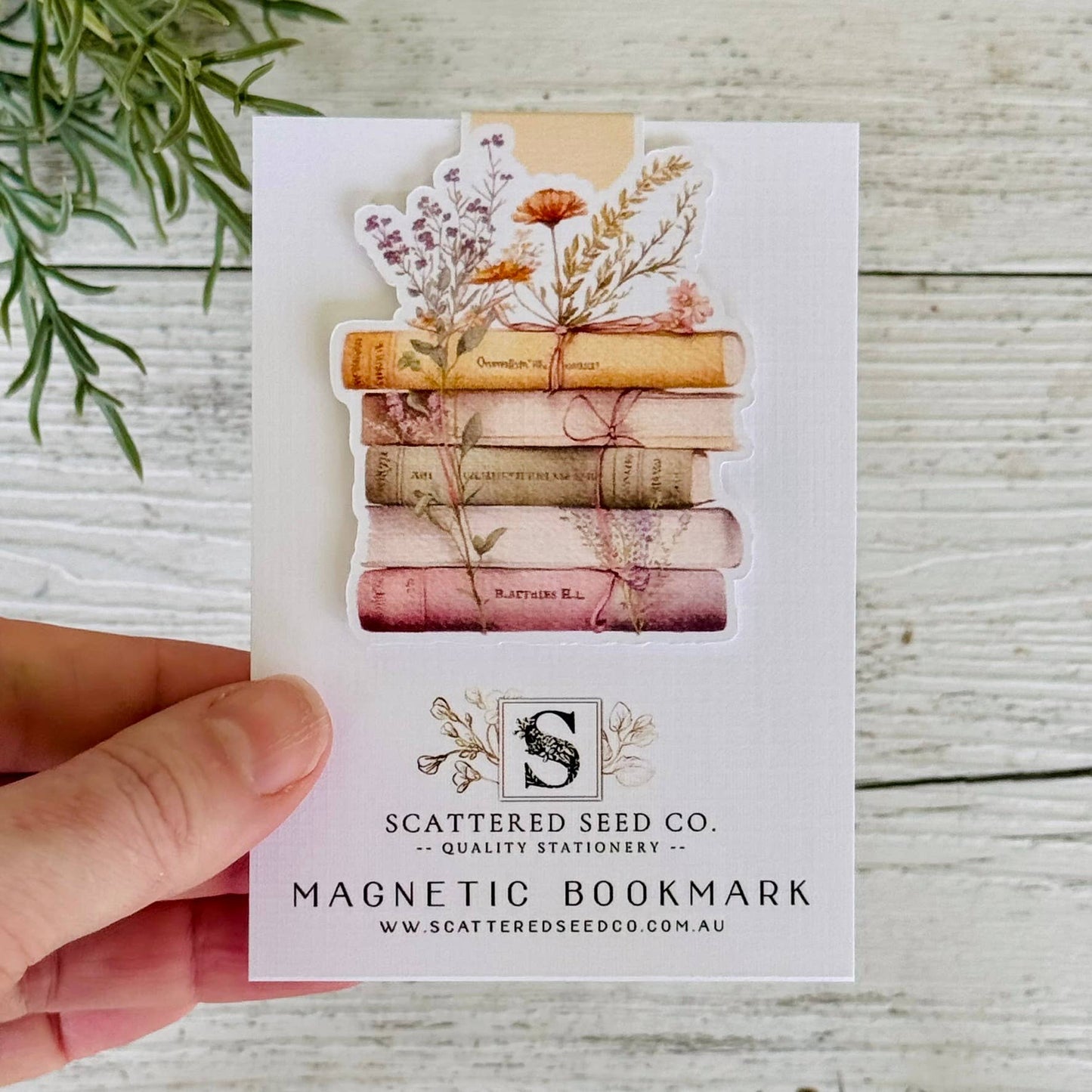 Spring Floral Books Magnetic Bookmark