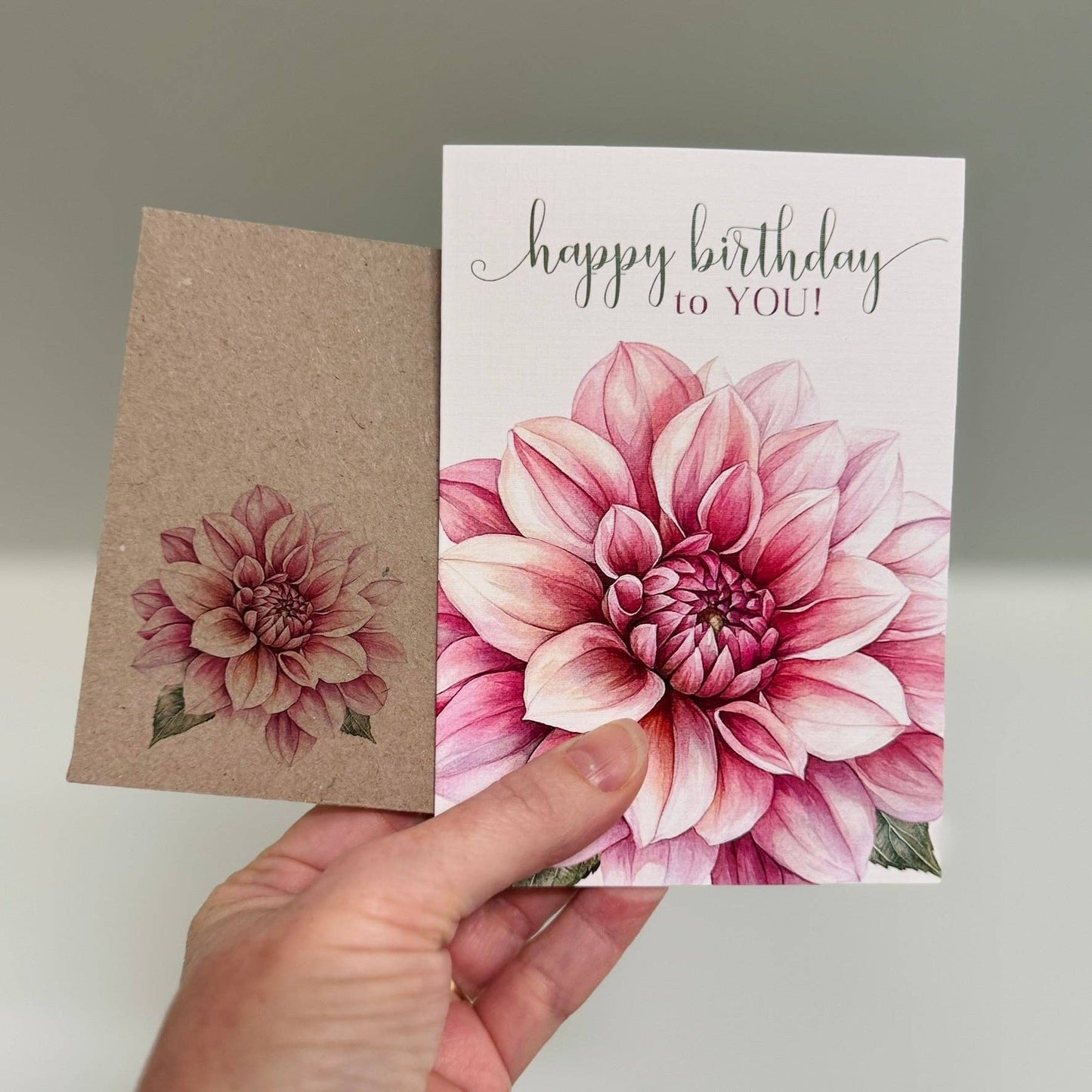 Blush Florals Happy Birthday card