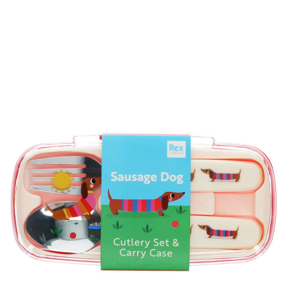 Rex London Child Cutlery Set - Sausage Dog