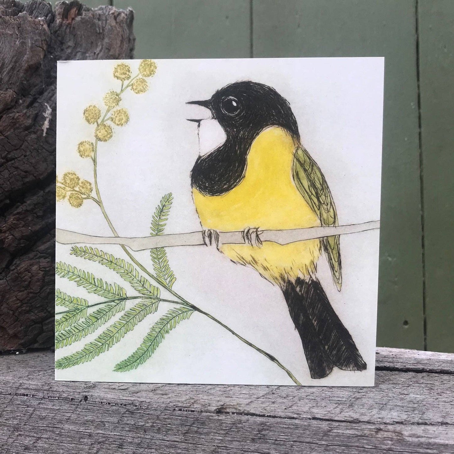 Greeting Card - Golden Whistler