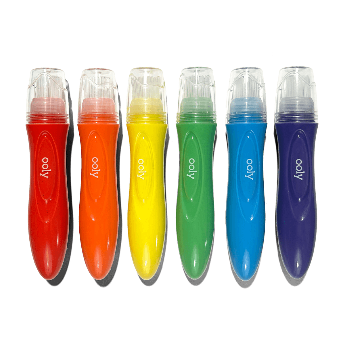 Six Kid's Squeezy Poster Paint Brushes